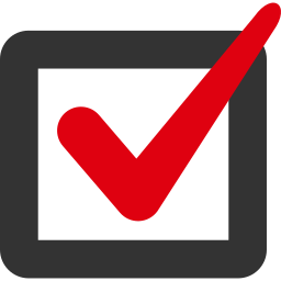checkbox with red tick