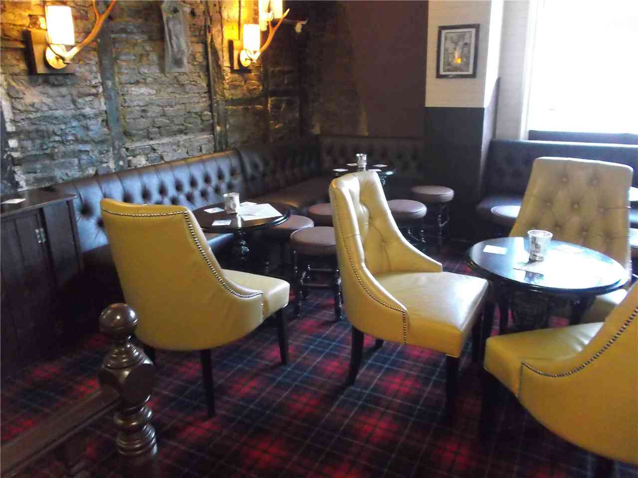 Bespoke lounge chairs in an old pub.